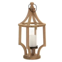Wood Open Frame Candle Holder Lantern-Kirkland's Home Outlet