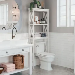 Wood Over-Toilet 3-Tier Shelf-Kirkland's Home Clearance