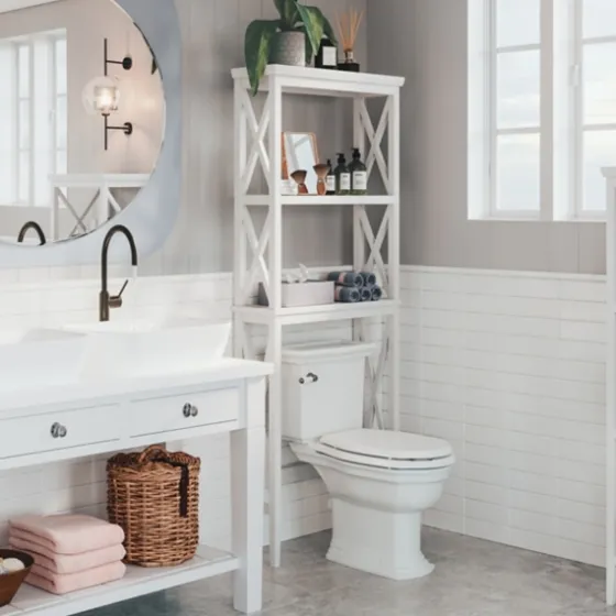 Wood Over-Toilet 3-Tier Shelf-Kirkland's Home Clearance