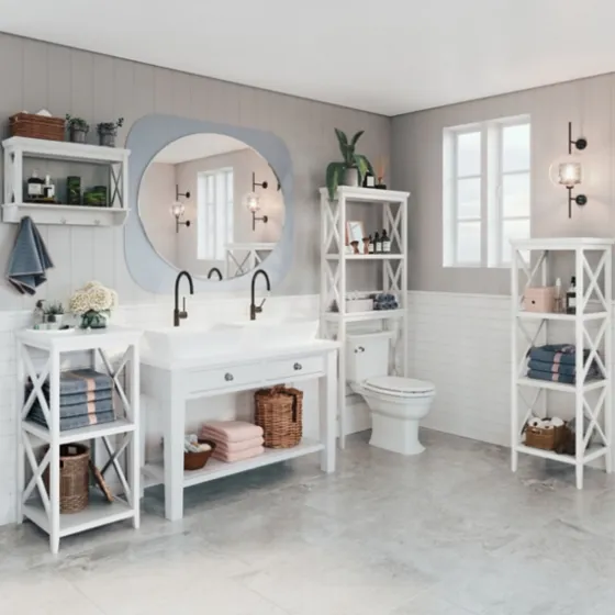 Wood Over-Toilet 3-Tier Shelf-Kirkland's Home Clearance