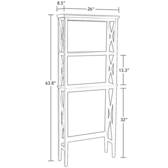 Wood Over-Toilet 3-Tier Shelf-Kirkland's Home Clearance