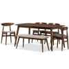 Wood 6-Pc. Mid-Century Modern Dining Set-Kirkland's Home Shop
