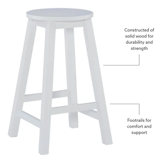 Wood Pub Classic Backless Counter Stool-Kirkland's Home Shop