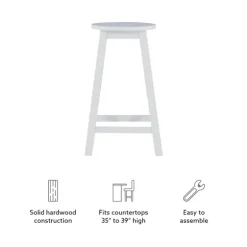 Wood Pub Classic Backless Counter Stool-Kirkland's Home Shop