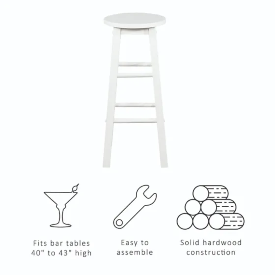 Wood Pub Classic Backless Bar Stool-Kirkland's Home Sale