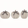Wood Pumpkins With Bows, Set Of 3-Kirkland's Home Discount