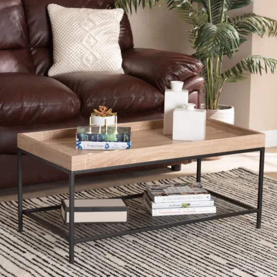 Wood Raised Edge Coffee Table-Kirkland's Home Flash Sale