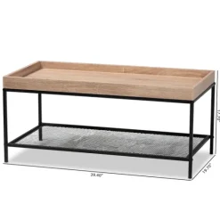 Wood Raised Edge Coffee Table-Kirkland's Home Flash Sale