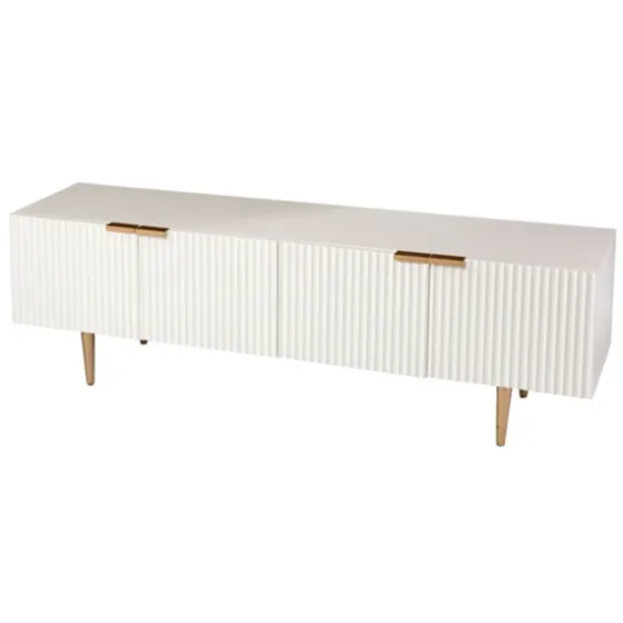 Wood Ribbed Doors Media Cabinet-Kirkland's Home Discount