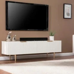 Wood Ribbed Doors Media Cabinet-Kirkland's Home Discount