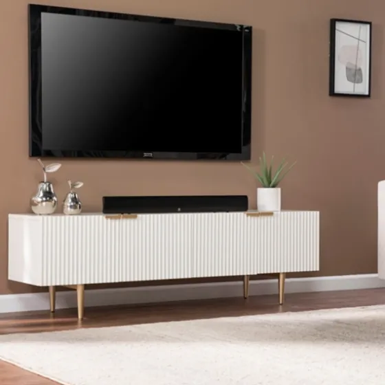 Wood Ribbed Doors Media Cabinet-Kirkland's Home Discount