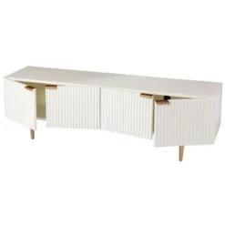 Wood Ribbed Doors Media Cabinet-Kirkland's Home Discount