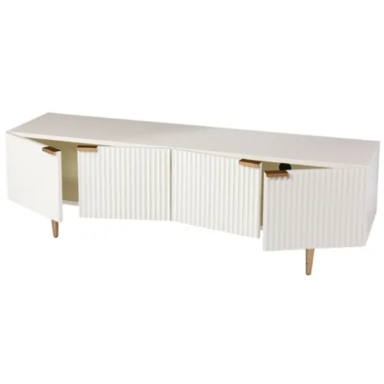 Wood Ribbed Doors Media Cabinet-Kirkland's Home Discount