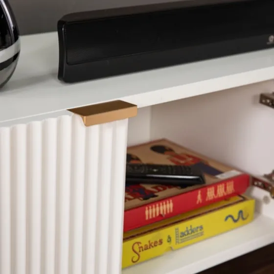 Wood Ribbed Doors Media Cabinet-Kirkland's Home Discount