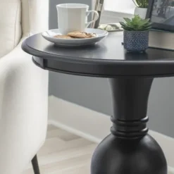 Wood Round Base Side Table-Kirkland's Home Clearance