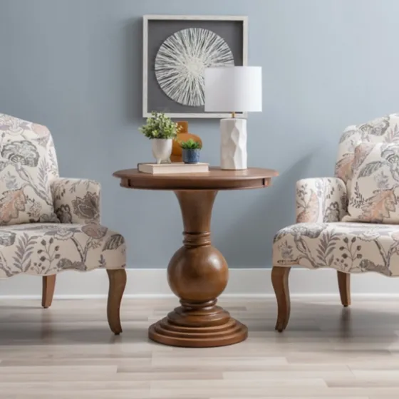 Wood Round Base Side Table-Kirkland's Home Online