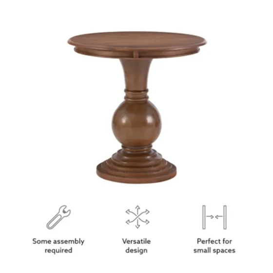 Wood Round Base Side Table-Kirkland's Home Online