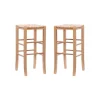 Wood Seagrass Backless 2-Pc. Bar Stool Set-Kirkland's Home Best