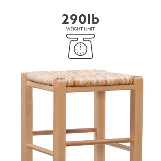 Wood Seagrass Backless 2-Pc. Bar Stool Set-Kirkland's Home Best