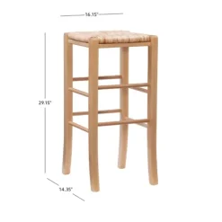 Wood Seagrass Backless 2-Pc. Bar Stool Set-Kirkland's Home Best