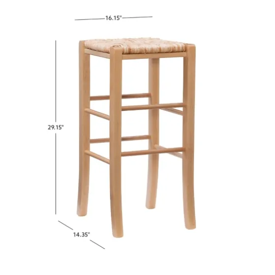 Wood Seagrass Backless 2-Pc. Bar Stool Set-Kirkland's Home Best