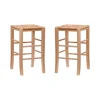 Wood Seagrass Backless 2-Pc. Counter Stool Set-Kirkland's Home Best Sale