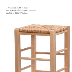 Wood Seagrass Backless 2-Pc. Counter Stool Set-Kirkland's Home Best Sale