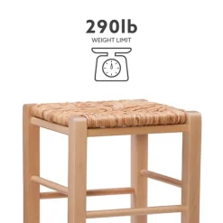 Wood Seagrass Backless 2-Pc. Counter Stool Set-Kirkland's Home Best Sale