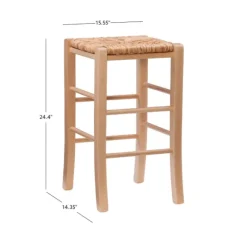 Wood Seagrass Backless 2-Pc. Counter Stool Set-Kirkland's Home Best Sale