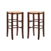 Wood Seagrass Backless 2-Pc. Bar Stool Set-Kirkland's Home Discount