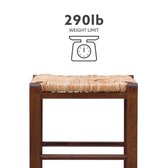 Wood Seagrass Backless 2-Pc. Bar Stool Set-Kirkland's Home Discount