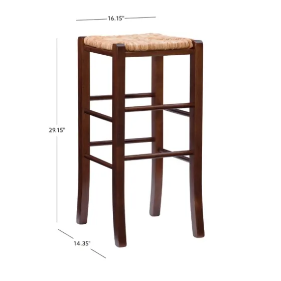 Wood Seagrass Backless 2-Pc. Bar Stool Set-Kirkland's Home Discount