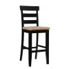 Wood Seagrass Seat Slat Back Bar Stool-Kirkland's Home Discount