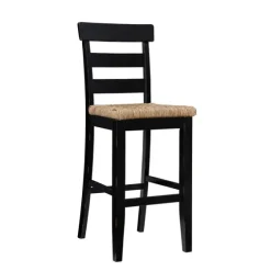 Wood Seagrass Seat Slat Back Bar Stool-Kirkland's Home Discount