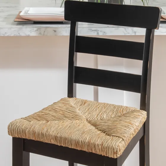 Wood Seagrass Seat Slat Back Bar Stool-Kirkland's Home Discount