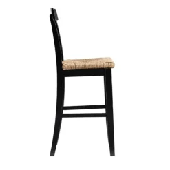 Wood Seagrass Seat Slat Back Bar Stool-Kirkland's Home Discount