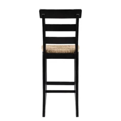 Wood Seagrass Seat Slat Back Bar Stool-Kirkland's Home Discount