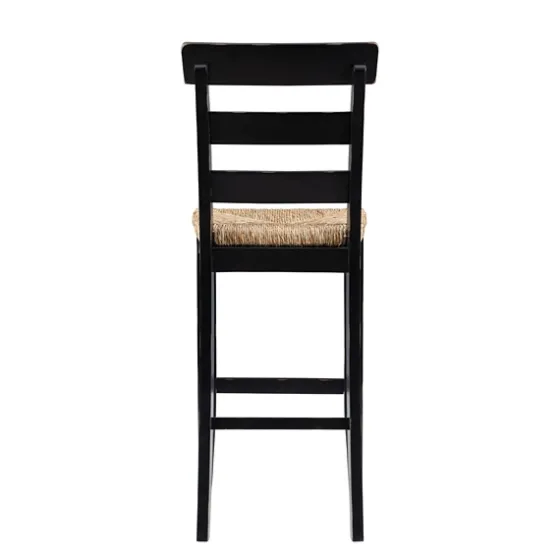 Wood Seagrass Seat Slat Back Bar Stool-Kirkland's Home Discount