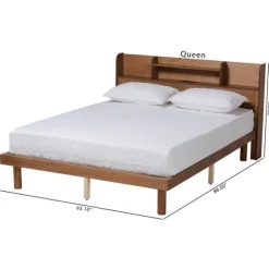 Wood Shelves Queen Platform Bed-Kirkland's Home Shop