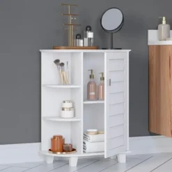 Wood Shutter Door Open Shelf Cabinet-Kirkland's Home Shop