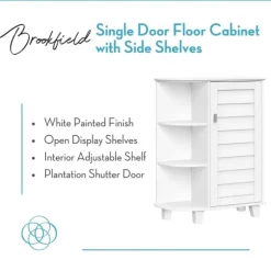 Wood Shutter Door Open Shelf Cabinet-Kirkland's Home Shop