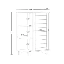 Wood Shutter Door Open Shelf Cabinet-Kirkland's Home Shop