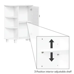 Wood Shutter Door Open Shelf Cabinet-Kirkland's Home Shop