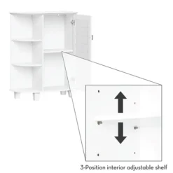 Wood Shutter Door Open Shelf Cabinet-Kirkland's Home Shop