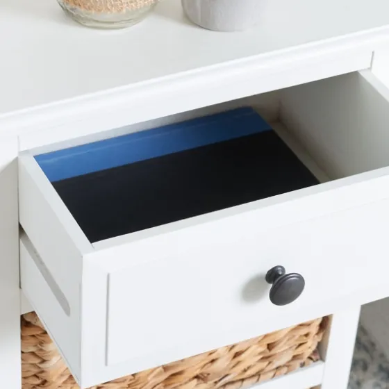 Wood Side Table With Baskets-Kirkland's Home Discount