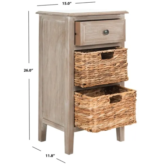 Wood Side Table With Baskets-Kirkland's Home Flash Sale