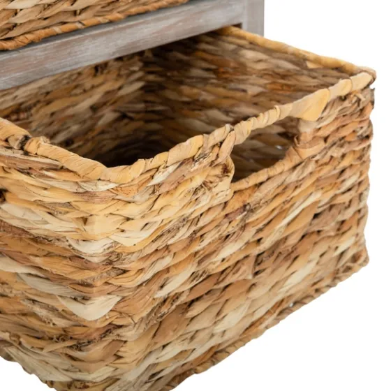 Wood Side Table With Baskets-Kirkland's Home Flash Sale