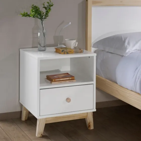 Wood Single Drawer Footed Nightstand-Kirkland's Home Discount