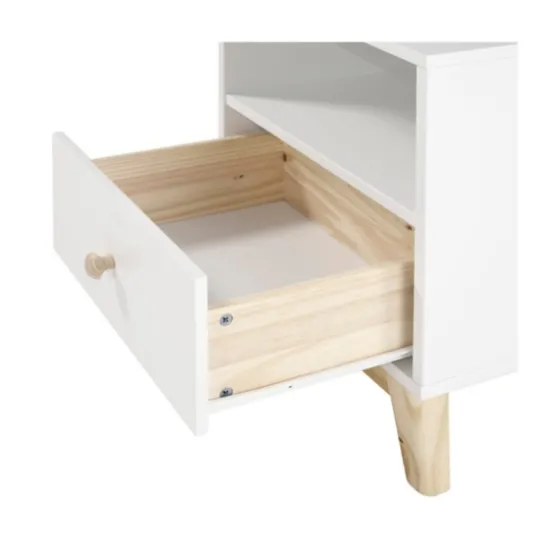 Wood Single Drawer Footed Nightstand-Kirkland's Home Discount