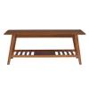 Wood Slatted Bottom Shelf Coffee Table-Kirkland's Home Sale